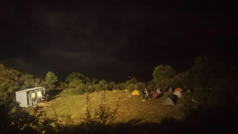Camping XAlpiSud · notte sul Monte Alpi