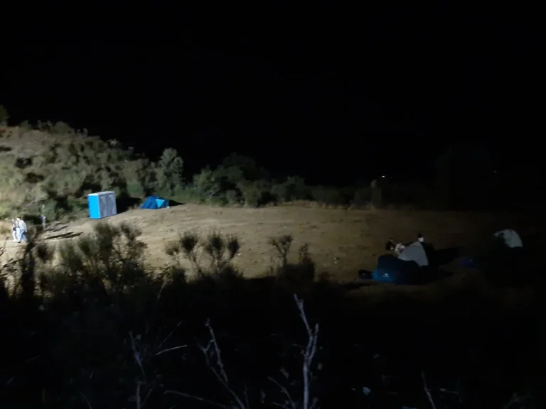 Camping XAlpiSud · notte sul Monte Alpi